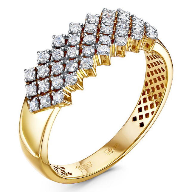 Кольцо, золото, бриллиант, 01-01905-05-001-01-01